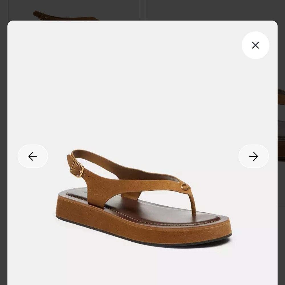 Coach Brown Platform Sandals - Picture 3 of 10